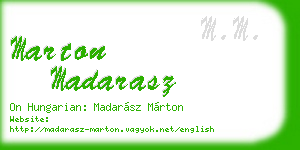 marton madarasz business card