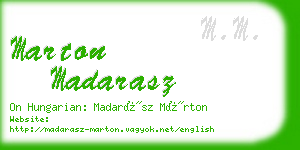 marton madarasz business card